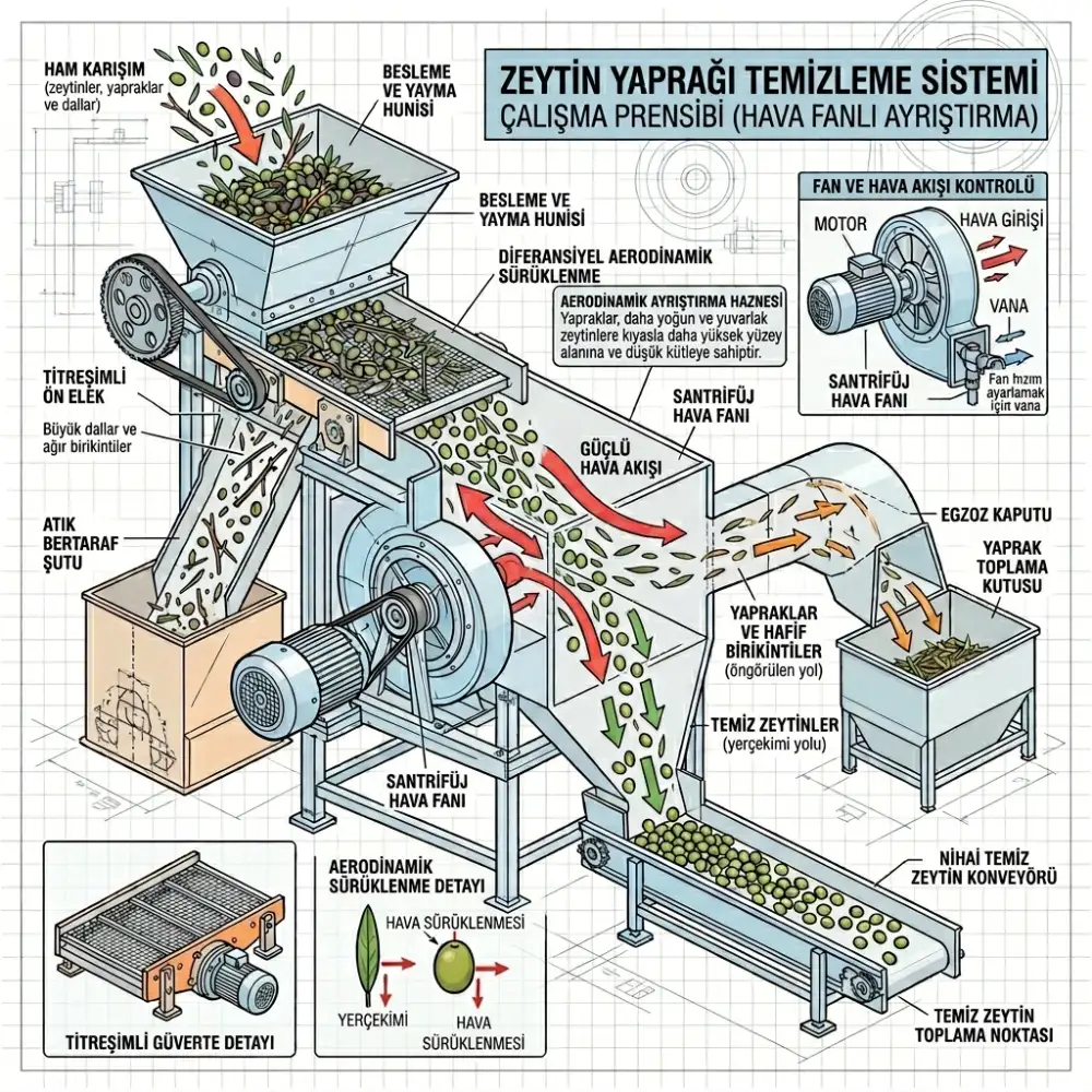 Zeytin Yaprak Ayıklama Makinesi Nedir? Yağhanelerde Ne İşe Yarar?
